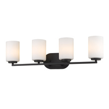  2243-BA4 BLK-OP - Manhattan 4 Light Bath Vanity in Matte Black